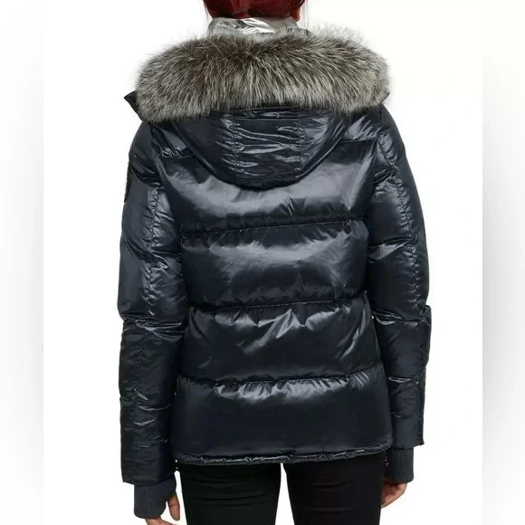 PAJAR DOWN FILL ARCTIC REMOVABLE FAUXFUR TRIM HOOD PUFFER JACKET GRAPHITE/SILVER - Picture 3 of 16